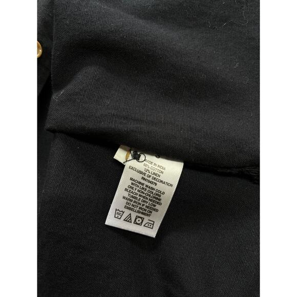 NWT Aeropostale Cotton Linen Embroidered Floral Short Sleeve Button Up Size S - Picture 11 of 11